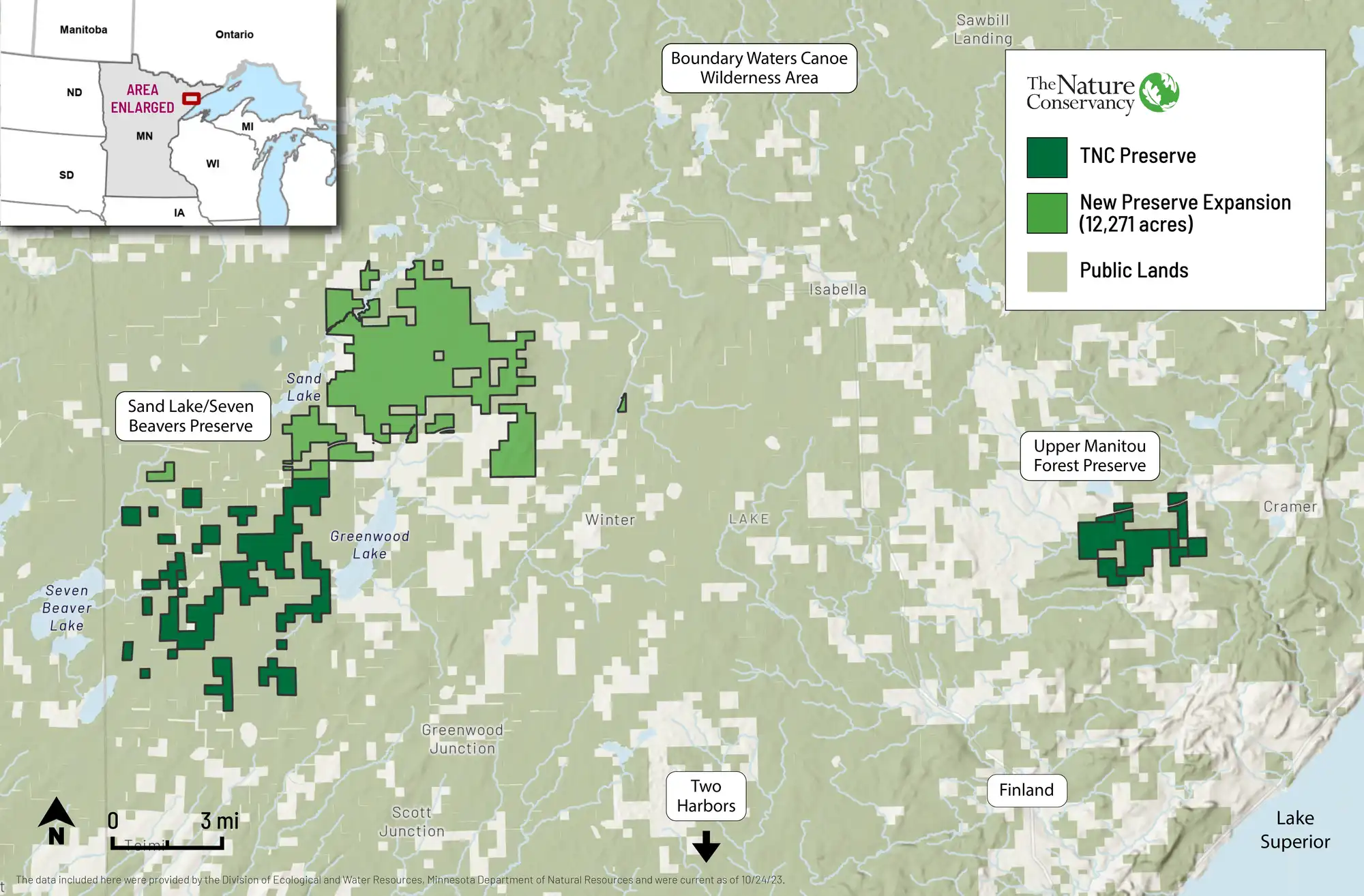 12,000 acres of forest and wetlands in northeast Minnesota now public after land purchase